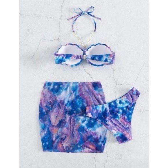 Hot Pink Drawstring Plunging One Piece Swimsuit - Picture 5 of 6